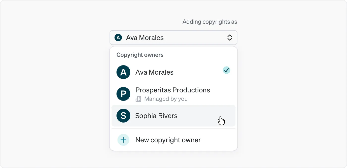 Captura de ecrã da aplicação Dacr: Adding copyright as.