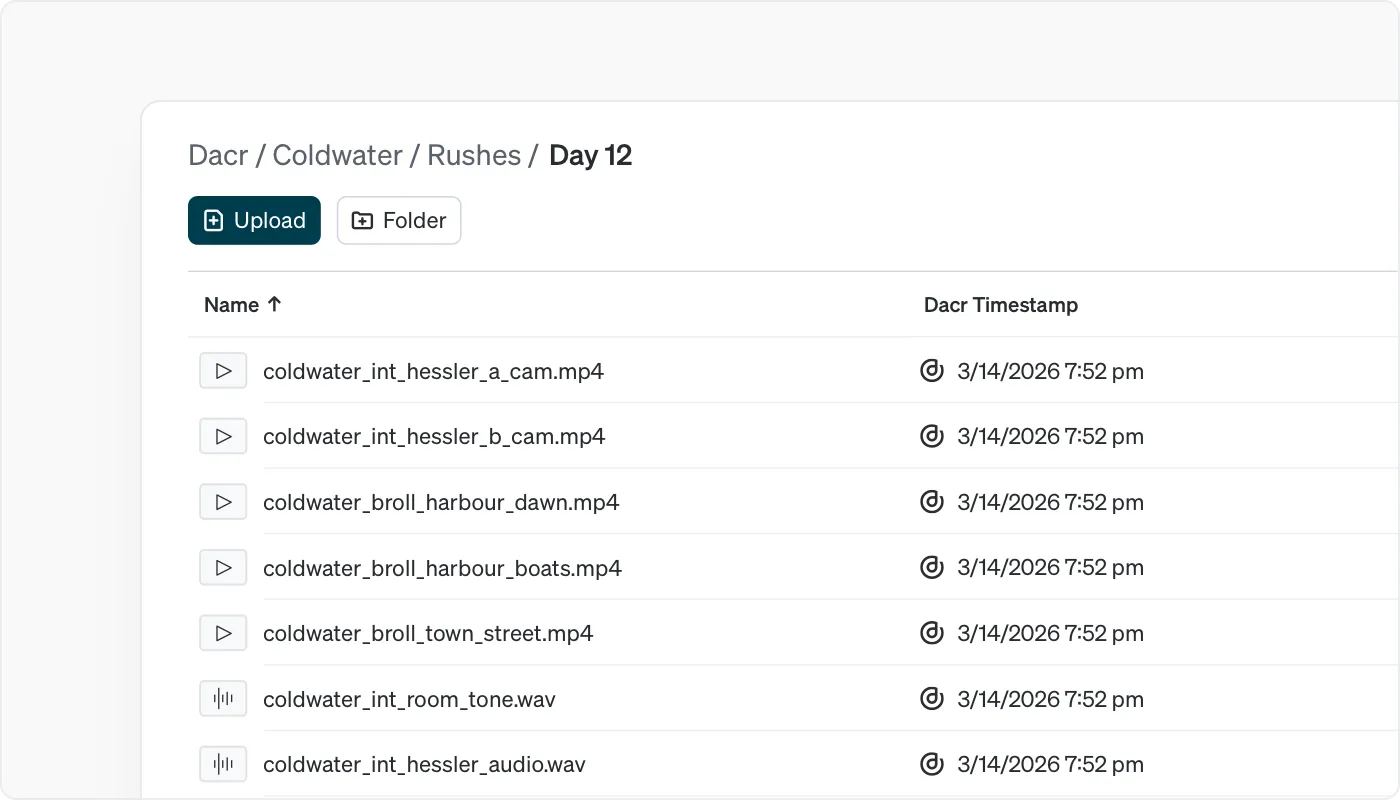 Dacr app screenshot: Copyright registration, multiple files selected.