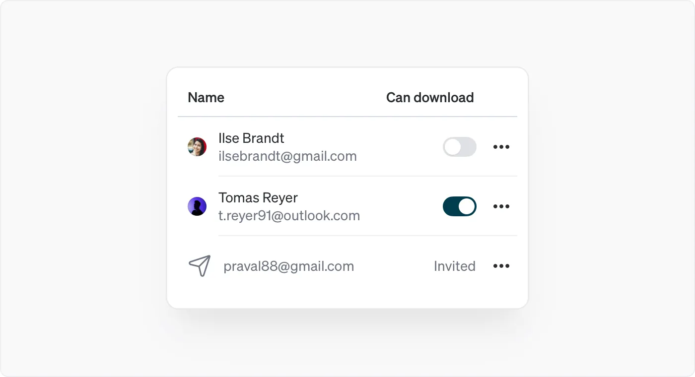 Dacr app screenshot: Invite.