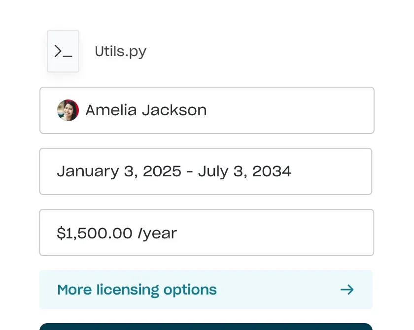 Creating licensing options for your copyright