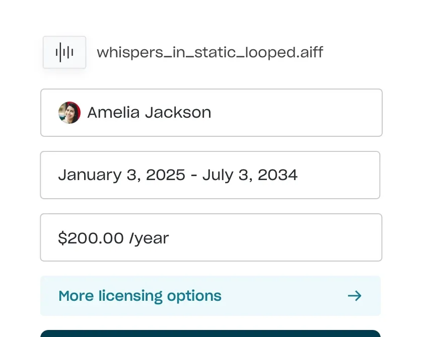 Creating licensing options for your copyright