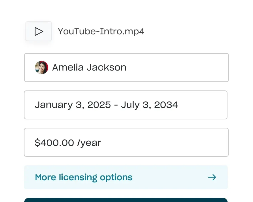 Creating licensing options for your copyright