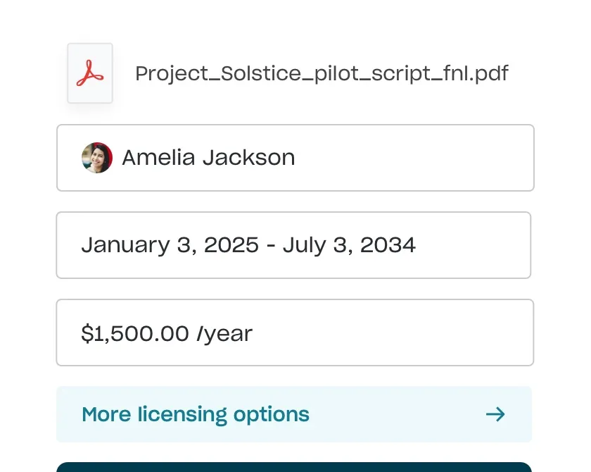 Creating licensing options for your copyright