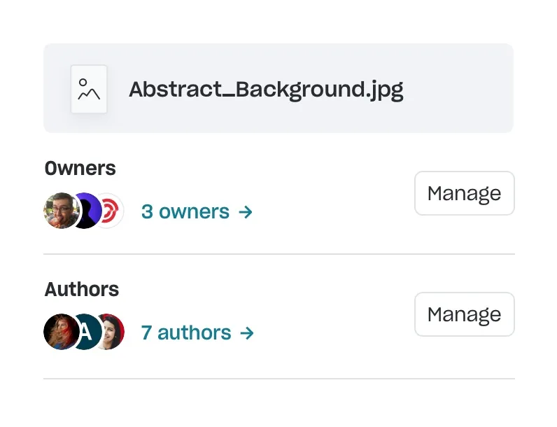 List of co-owners & authors of a copyright