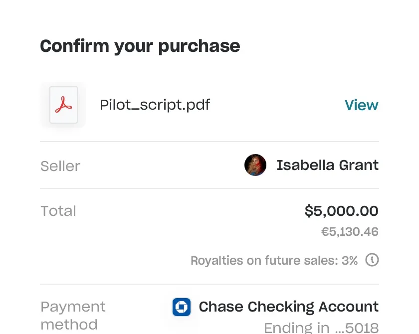 Purchasing a copyright