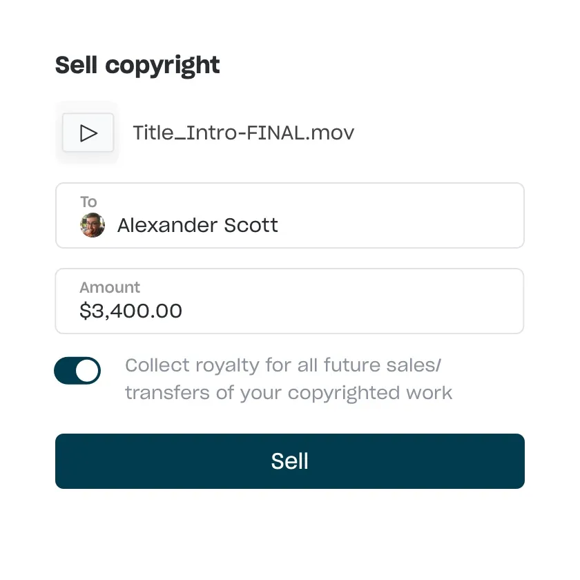 Selling your copyright