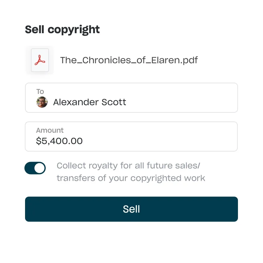 Selling your copyright