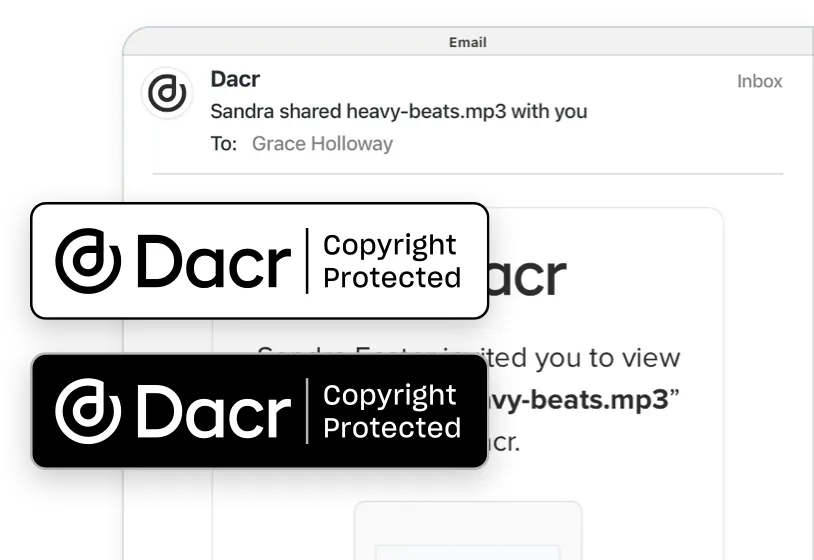 Securely share your copyrights with other people