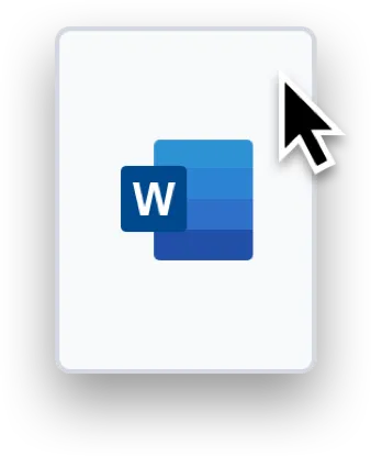 A Word document containing your terms